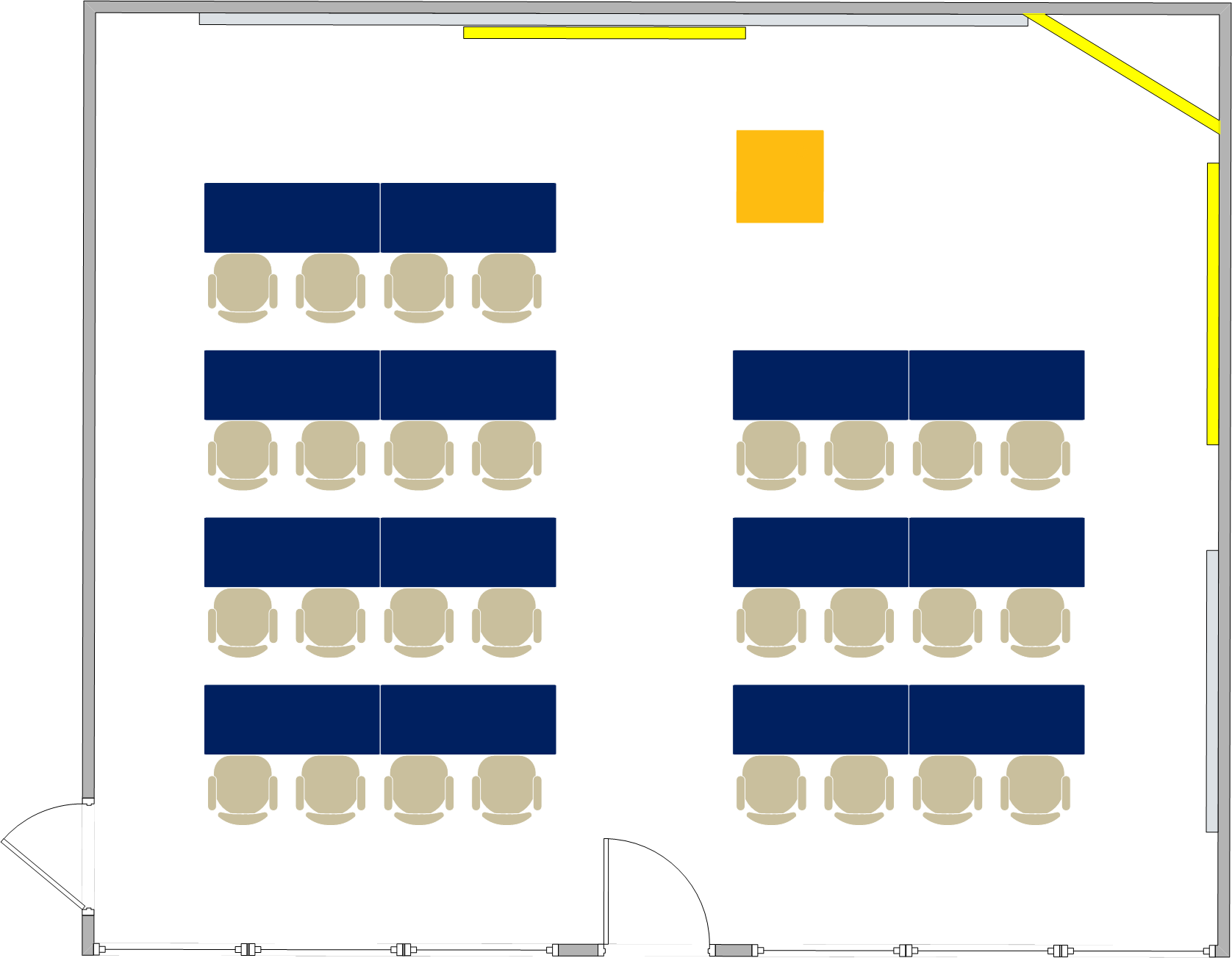 Kerr Hall - 2166A Seating Chart
