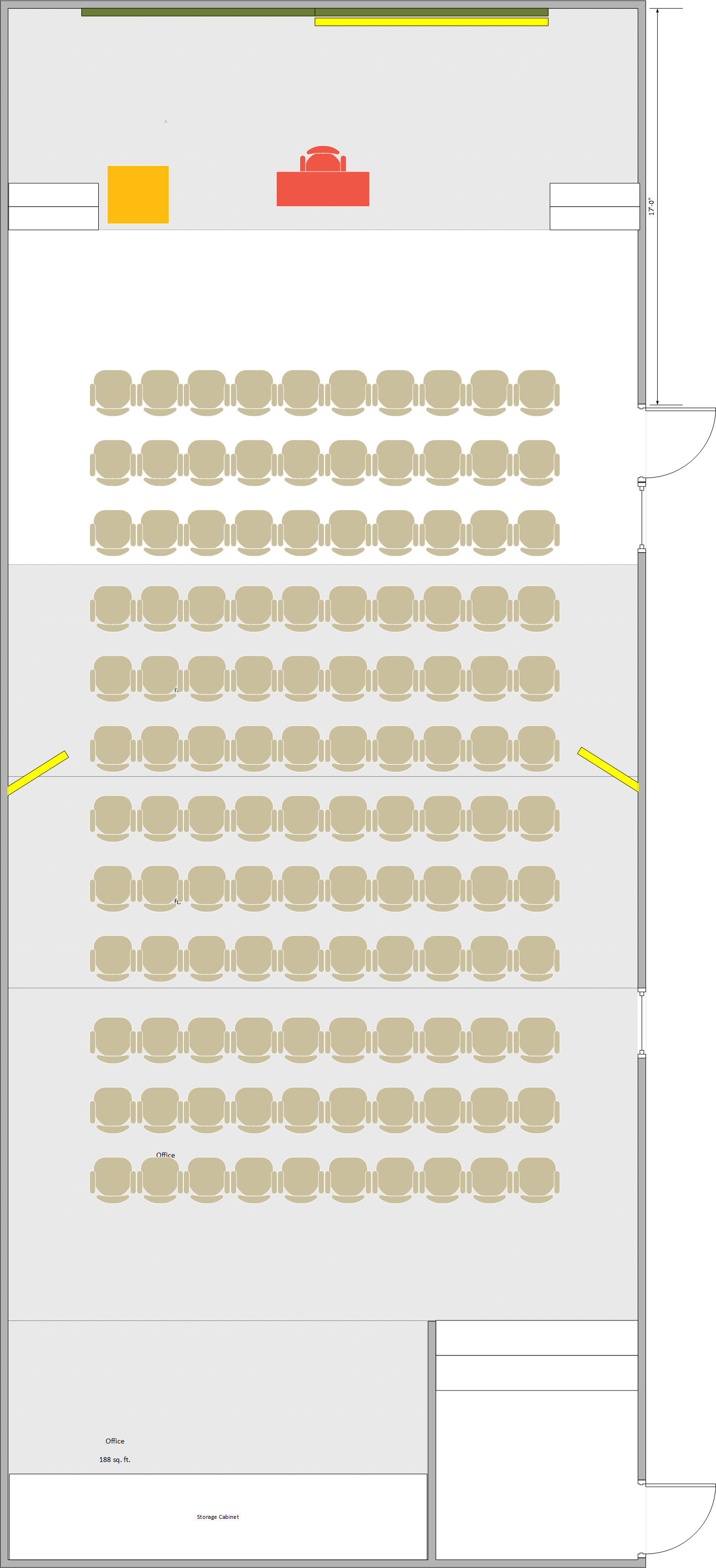 Phelps Hall - 1260 Seating Chart