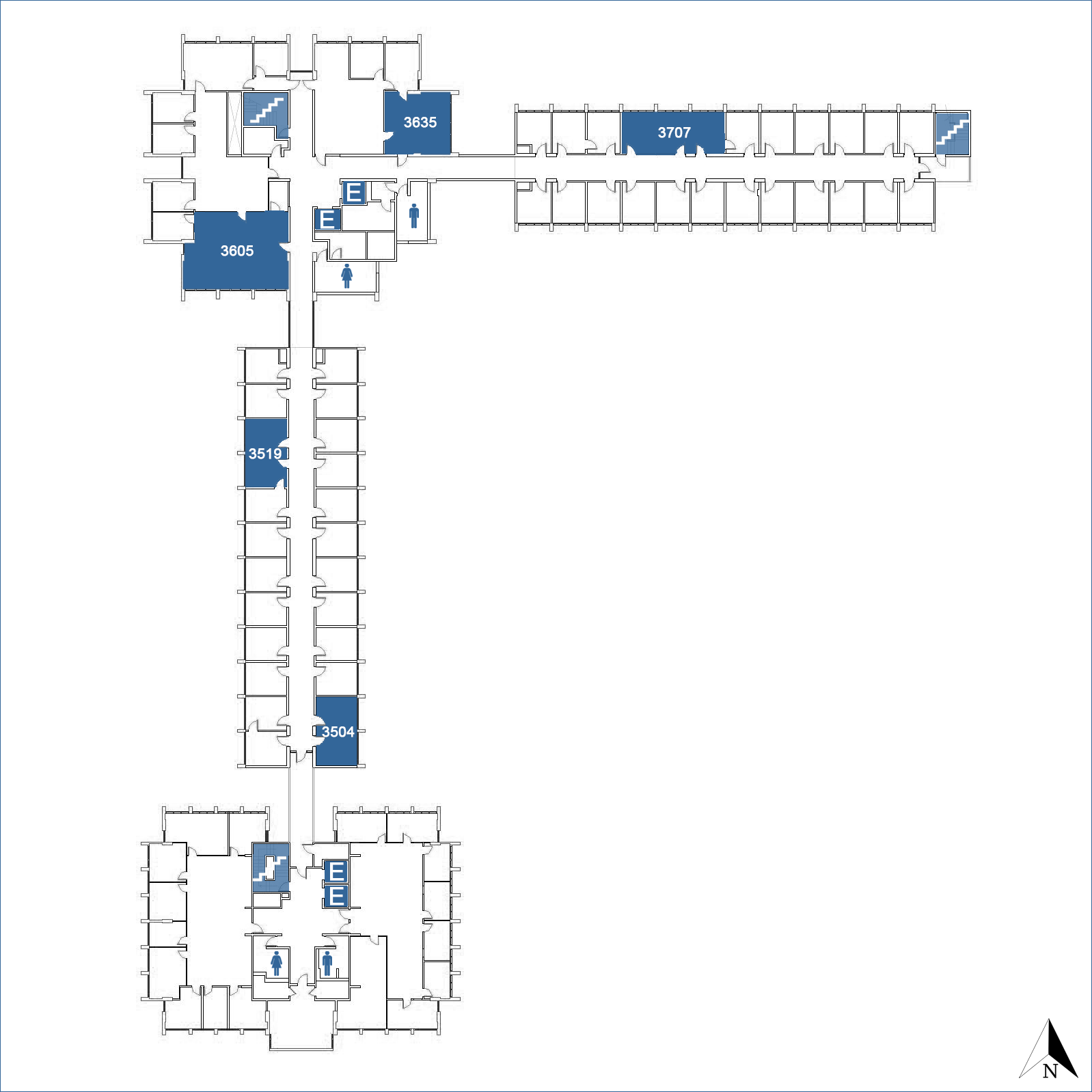 South Hall - Floor 3 map image