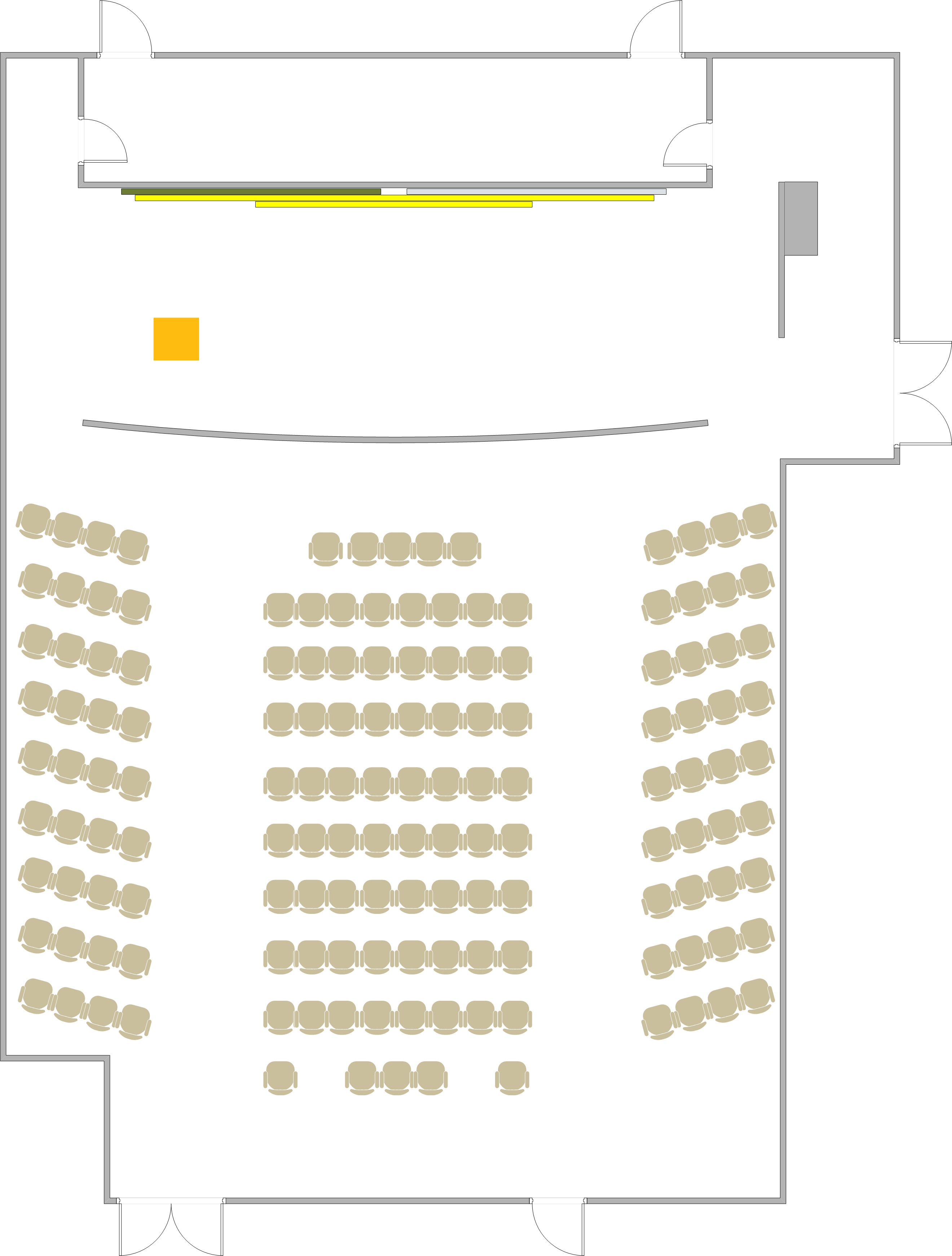 Theater & Dance West - 1701 Seating Chart