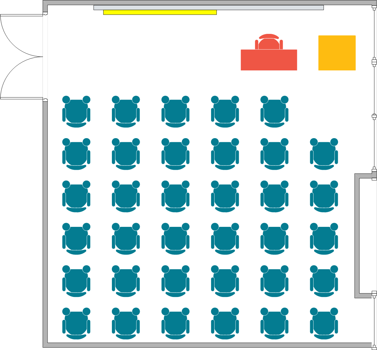 North Hall - 1111 Seating Chart