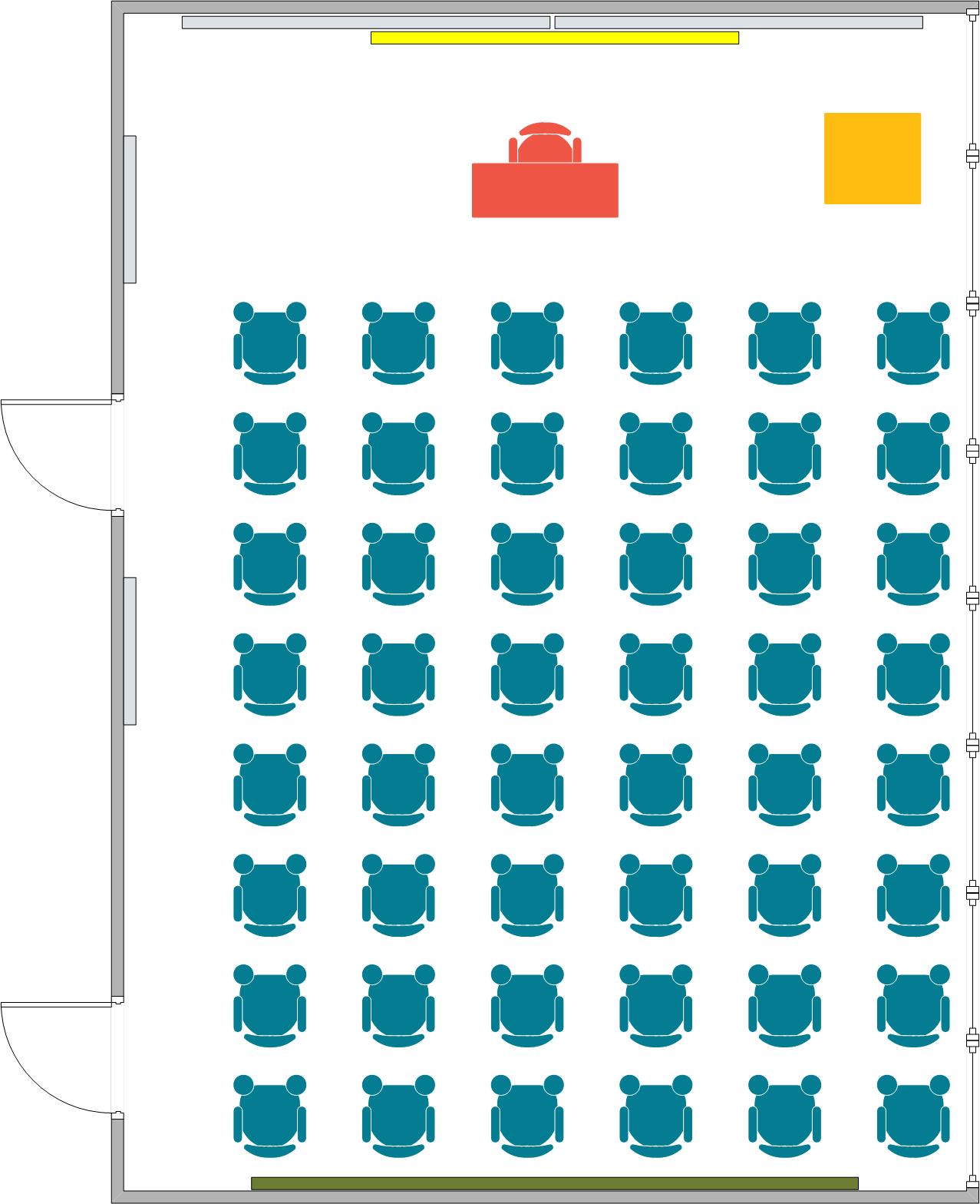 North Hall - 1109 Seating Chart