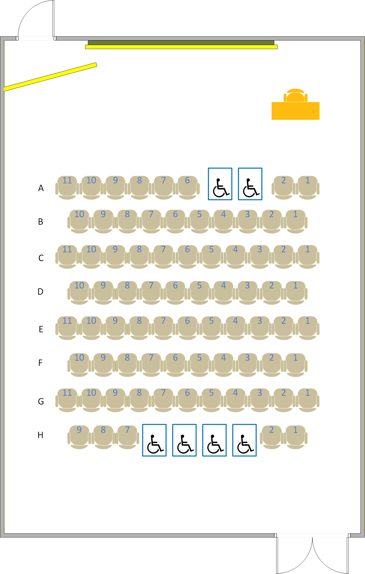 Humanities And Social Sciences Building - 1173 Seating Chart