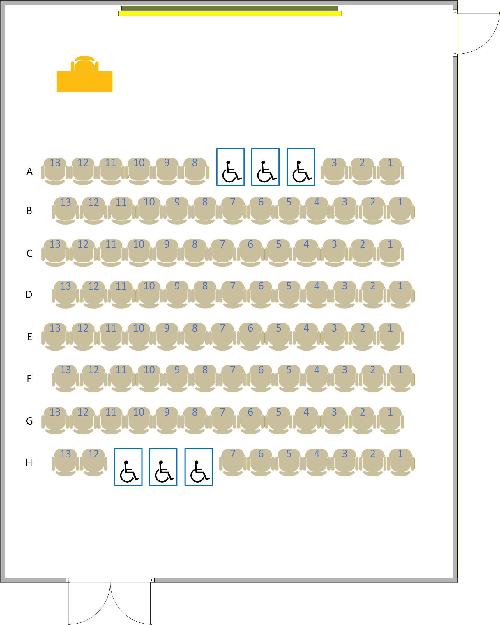 Humanities And Social Sciences Building - 1174 Seating Chart
