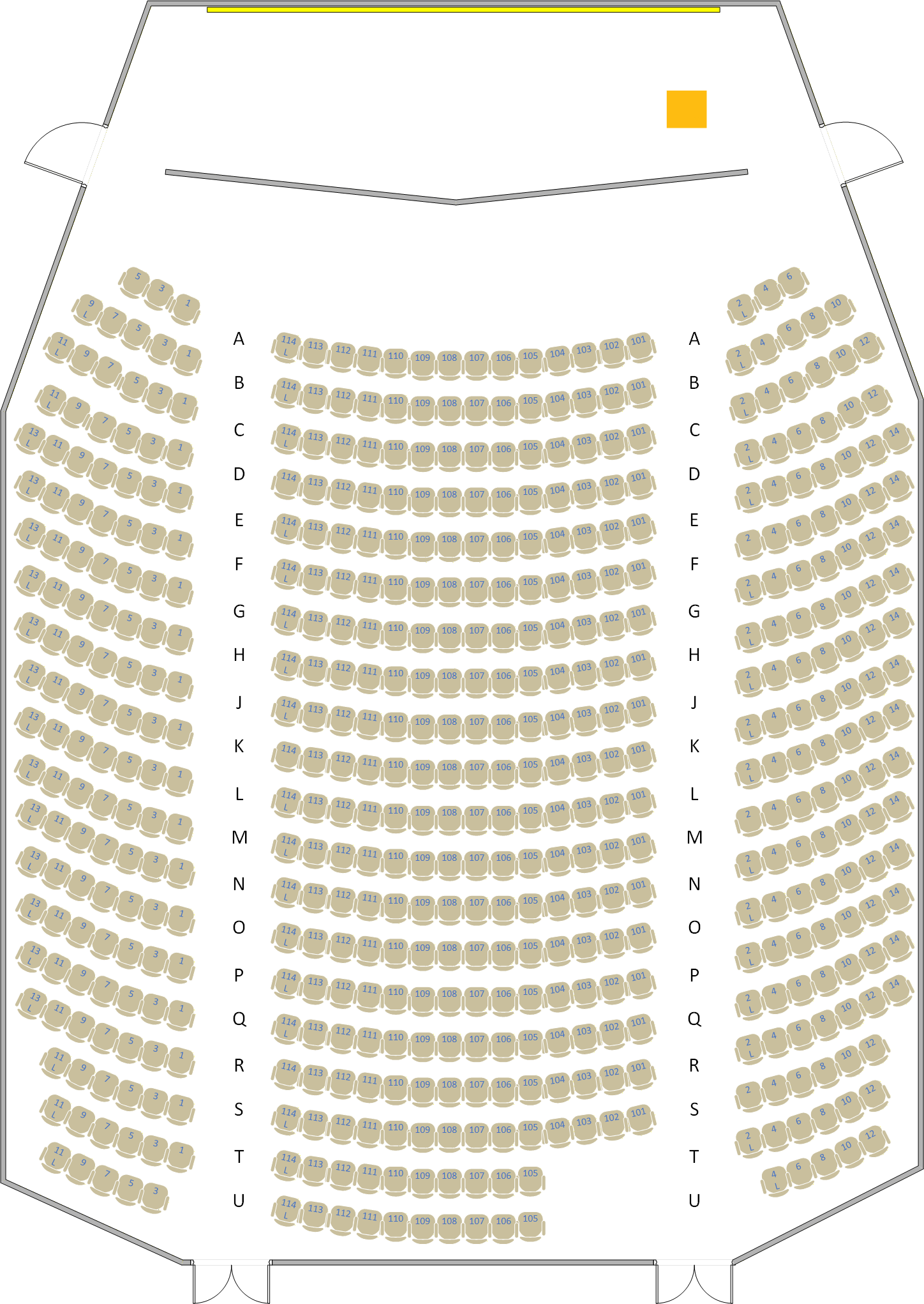 Isla Vista Theater - THEA1 Seating Chart