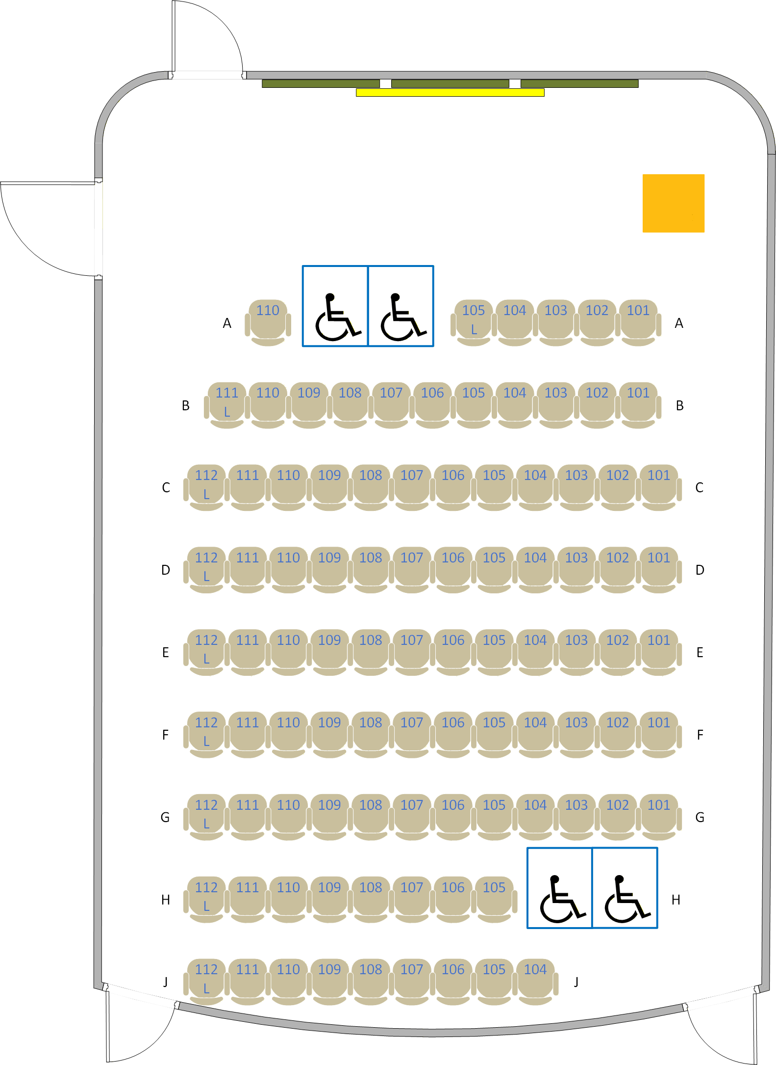 Broida Hall - 1640 Seating Chart