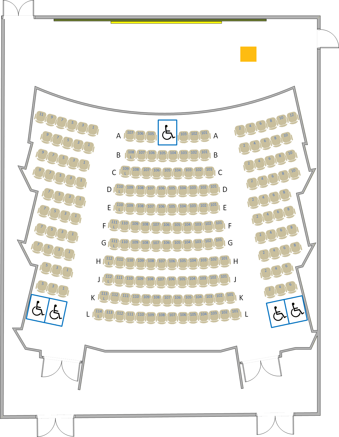 Girvetz Hall - 1004 Seating Chart