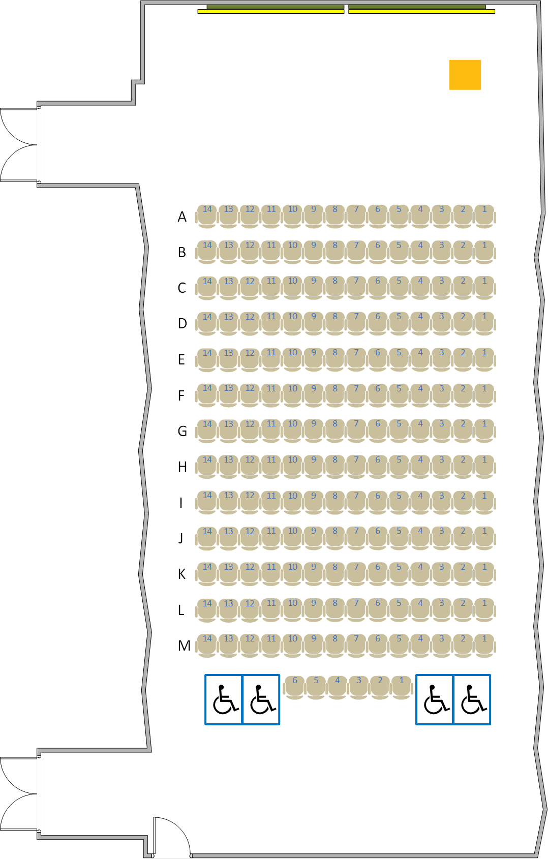 Harold Frank Hall - 1104 Seating Chart