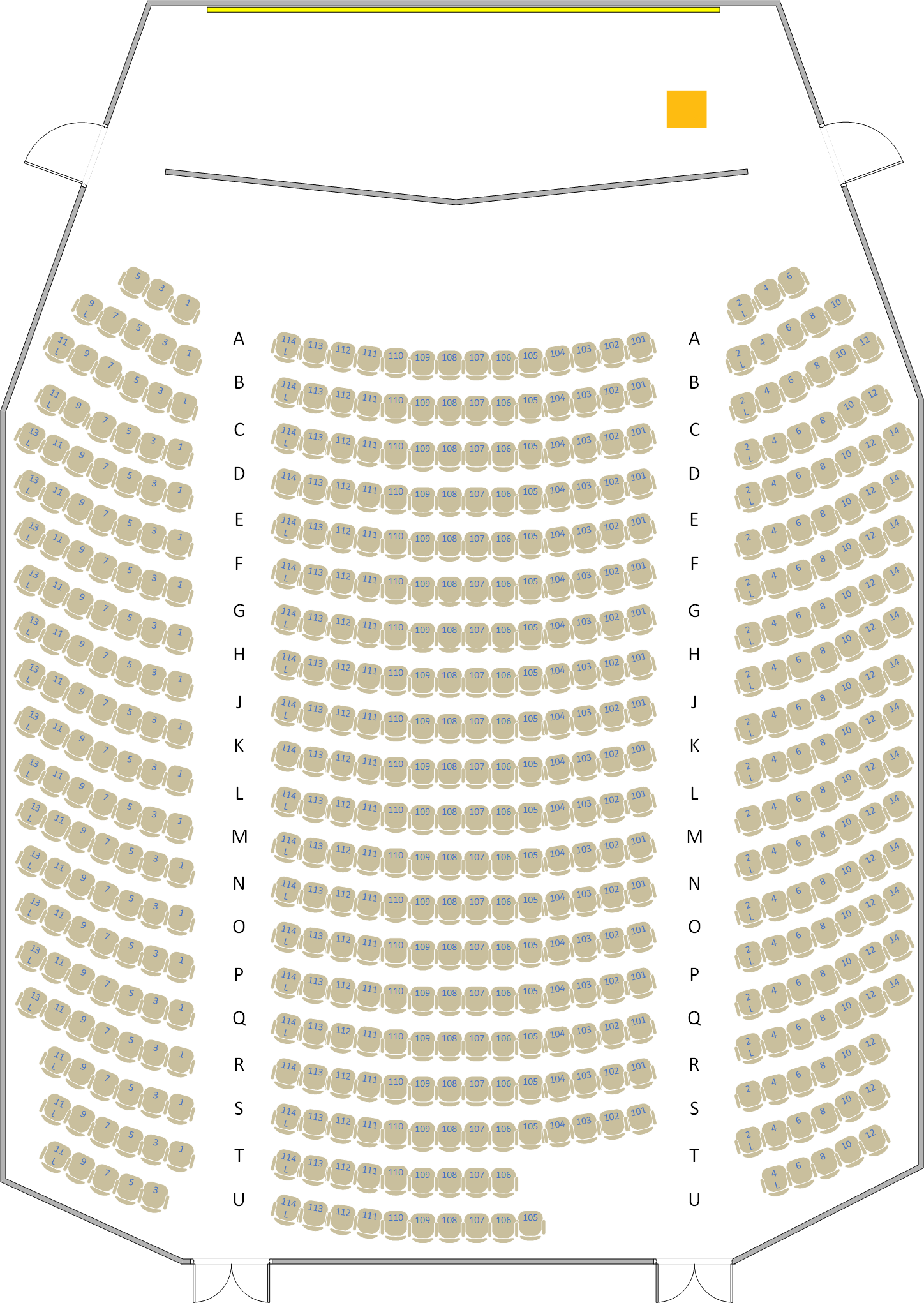 Isla Vista Theater - THEA1 Seating Chart