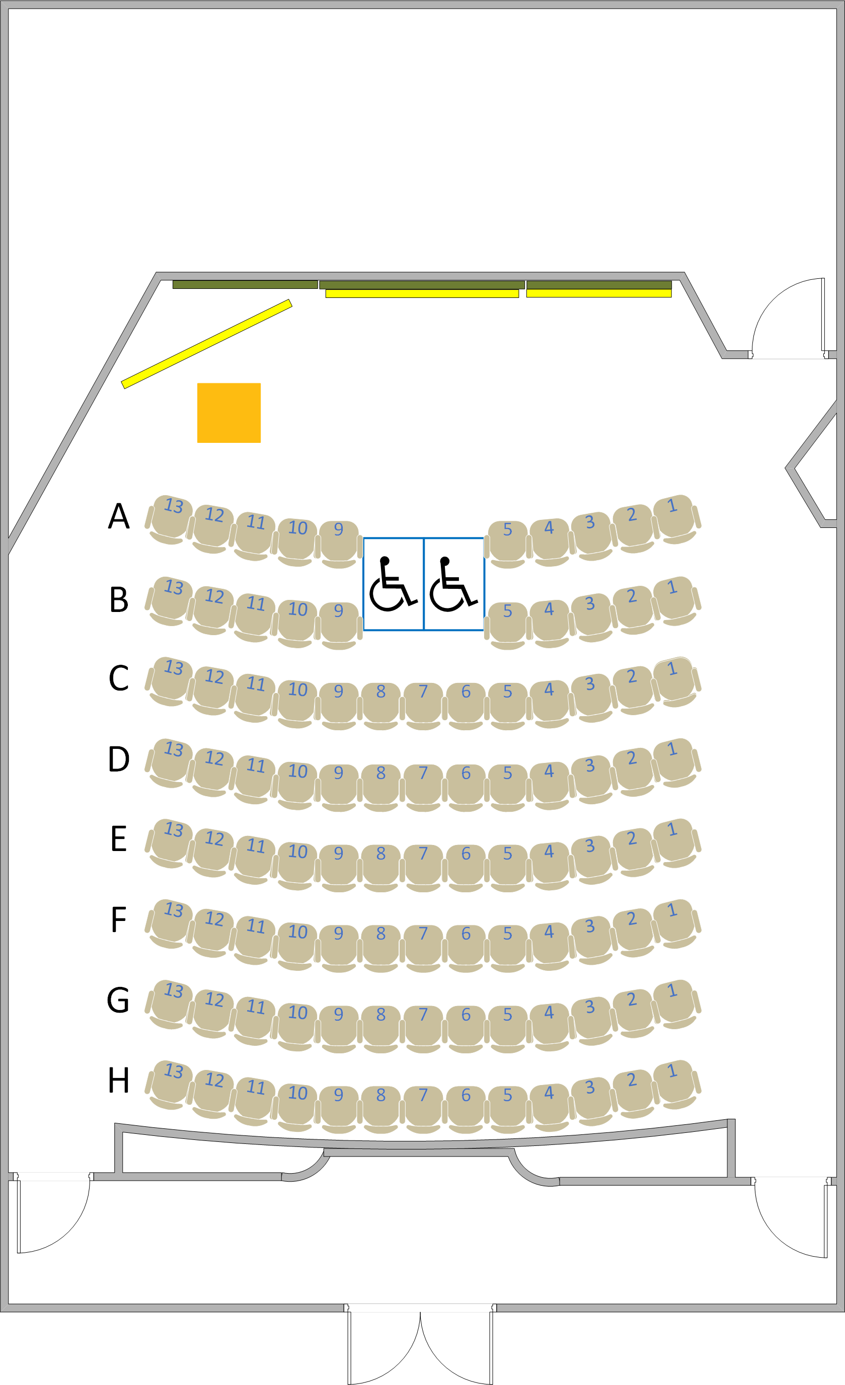 Webb Hall - 1100 Seating Chart